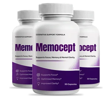 Three bottles of Memocept, 30 capsules each